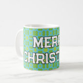 幾何学的なクリスマスパターン - オリジナルデザイン コーヒーマグカップ (正面左)