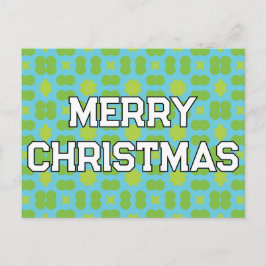幾何学的なクリスマスパターン - 名入れ シーズンポストカード