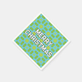 幾何学的なクリスマスパターン - 名入れ スタンダードカクテルナプキン (角)