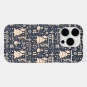 幾何学的なクリスマスパターン Case-Mate iPhoneケース (裏面 (横))