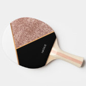 幾何学的なグリッターは上がりました 卓球ラケット (横)