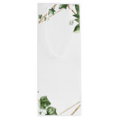 幾何学的なグリーンがウェディングを彩る オーダーメイド ワインギフトバッグ (裏面)