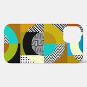 幾何学的なコラージュ:円、ヴィンテージパターン Case-Mate iPhoneケース (裏面 (横))