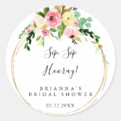 幾何学的なゴールドオータム シップシップ フレッシュ ブライズシャワー ラウンドシール (正面)