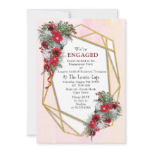 幾何学的なゴールドグリッター バーガンディーフラワーアレンジメント