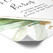 幾何学的なゴールドトロピカルこのキャンドル燃焼サイン ポスター (角)