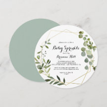 幾何学的なゴールドトロピカルカリグラフィーベイビースプリンクル