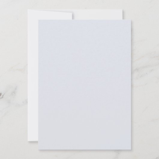 幾何学的なゴールドフレームのダスティーブルーの花モチーフのウェディング 招待状 (裏面)