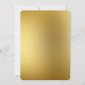 幾何学的なゴールドフレーム ユーカリ ブライダルシャワー 招待状 (裏面)