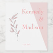 幾何学的なサンゴの驚くべき予算 ワインラベル (シングルラベル)