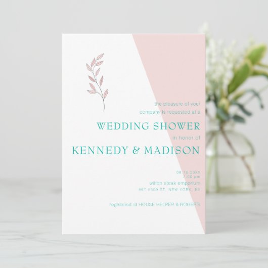 幾何学的なサンゴの驚くべき予算 招待状 (スタンド正面)