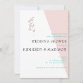 幾何学的なサンゴ新しい素晴らしい叙事的な予算価値 招待状 (正面)