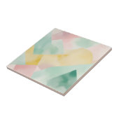 幾何学的なシェイプを持つミニマリストパステルの水色 タイル (側面)