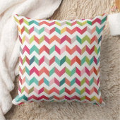 幾何学的なシェブロンの矢の三角形パターンクッション クッション (ブランケット)