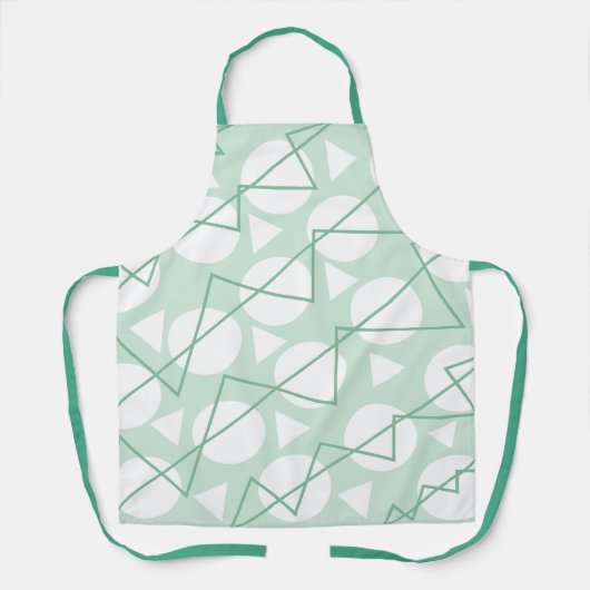 幾何学的なシェブロンストライプのパターンのキッチン エプロン (正面)