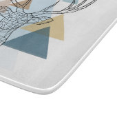 幾何学的なシカのポートレート カッティングボード (角)