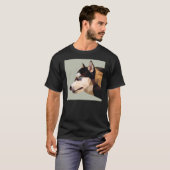 幾何学的なシベリアンハスキー Tシャツ (正面フル)