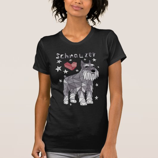 幾何学的なシュナウツァー Tシャツ (正面)