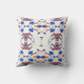  幾何学的なシームレスなカラフルヒップスターパターン  クッション (裏面)