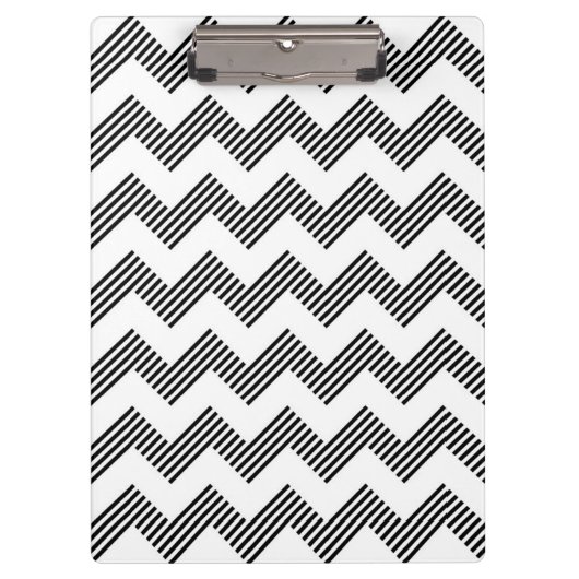 幾何学的なジグザグパターン クリップボード (正面)