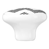 幾何学的なジグザグパターン セラミックノブ (側面)