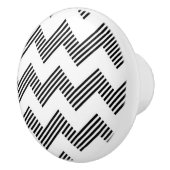 幾何学的なジグザグパターン セラミックノブ (右)