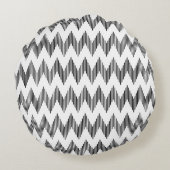 幾何学的なジグザグパターン ラウンドクッション (裏面)