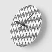 幾何学的なジグザグパターン ラウンド壁時計 (傾斜)