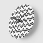 幾何学的なジグザグパターン ラウンド壁時計 (傾斜)