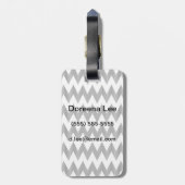 幾何学的なジグザグパターン ラゲッジタグ (裏面縦)