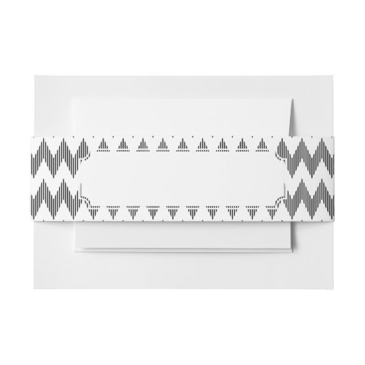 幾何学的なジグザグパターン 招待状ベリーバンド (正面例)