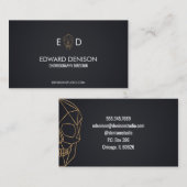 幾何学的なスカル 名刺 (正面/裏面)