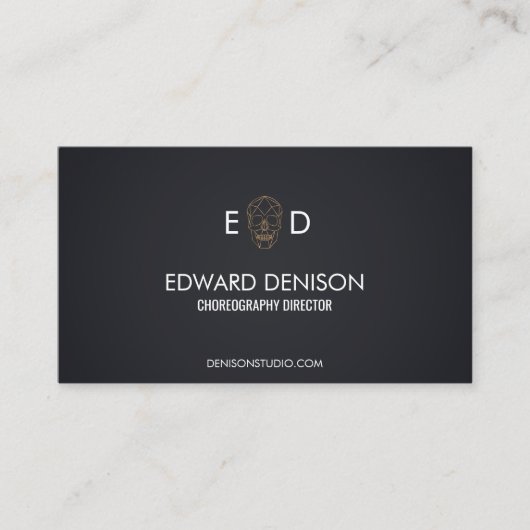 幾何学的なスカル 名刺 (正面)