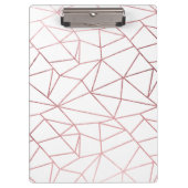 幾何学的なスタイリッシュでエレガントなのどのばら色の金ゴールド クリップボード (正面)