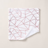 幾何学的なスタイリッシュでエレガントなのどのばら色の金ゴールド バスタオルセット (ウォッシュタオル)