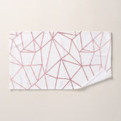 幾何学的なスタイリッシュでエレガントなのどのばら色の金ゴールド バスタオルセット (ハンドタオル)