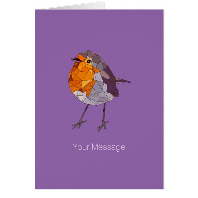 幾何学的なスタイルの赤ロビン (正面)