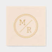 幾何学的なスタイルフォイルにナプキンを押した。 箔ナプキン (正面)