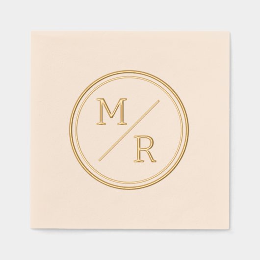 幾何学的なスタイルフォイルにナプキンを押した。 箔ナプキン (正面)