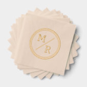 幾何学的なスタイルフォイルにナプキンを押した。 箔ナプキン (インサイチュ (積み重ね))