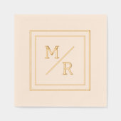 幾何学的なスタイルフォイルにナプキンを押した。 箔ナプキン (正面)