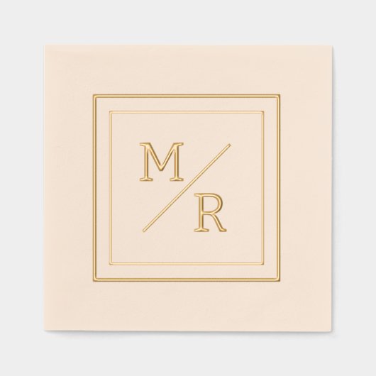 幾何学的なスタイルフォイルにナプキンを押した。 箔ナプキン (正面)