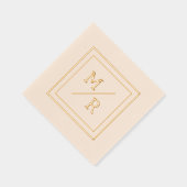 幾何学的なスタイルフォイルにナプキンを押した。 箔ナプキン (右)