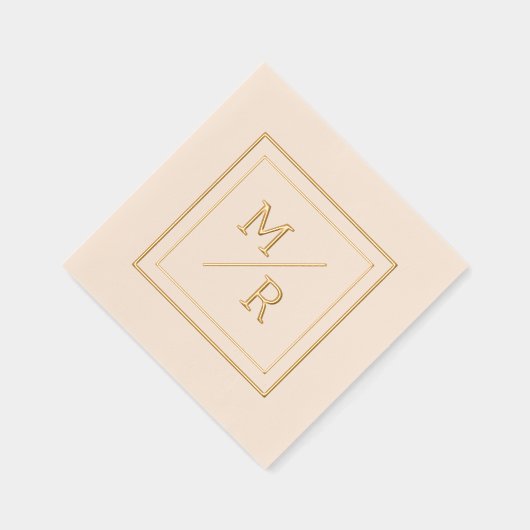 幾何学的なスタイルフォイルにナプキンを押した。 箔ナプキン (右)