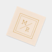 幾何学的なスタイルフォイルにナプキンを押した。 箔ナプキン (左)