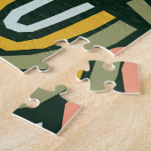 幾何学的なスタイル、ヴィンテージパターンの虹。 ジグソーパズル (側面)