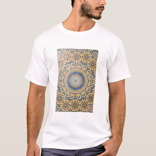 幾何学的なタイル模様、モロッコ Tシャツ (正面)