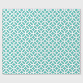 幾何学的なターコイズの包装紙 ラッピングペーパー (フラット)