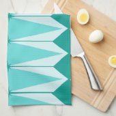 幾何学的なダイヤモンド及びスターバストの台所タオル キッチンタオル (四つ折り)