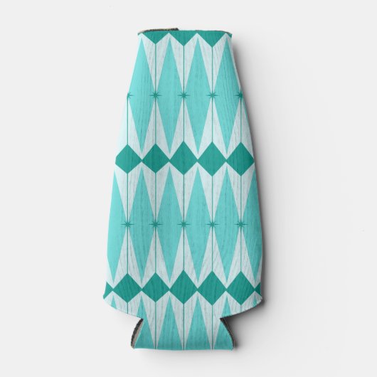 幾何学的なダイヤモンド及びスターバストの栓抜き ボトルクーラー (正面)